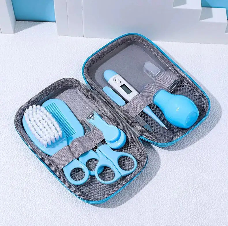 Baby Care Kit Baby Nasal Inhaler Nail Clipper Brush File Comb Scissors Set Daily Cleaning and Care Grooming Kit Accessories