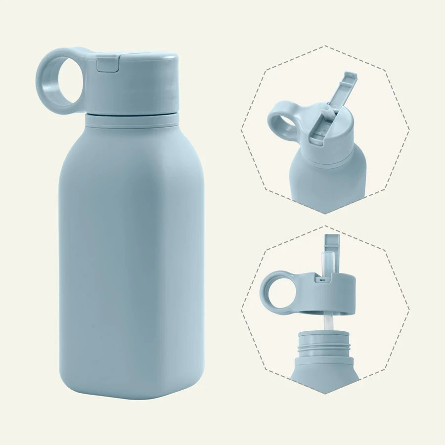 1PCS Baby Silicone Sports Cup Portable Baby Tableware Solid Color Baby Water Bottle Leakproof Baby Sippy Cups Kids Flip Lid Cup