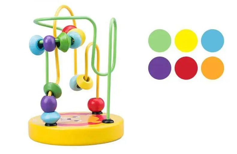 Colorful Wooden Roller Coaster Educational Circle Toy For Preschool Learning Bead Maze Toy Perfect Gift For Young Children