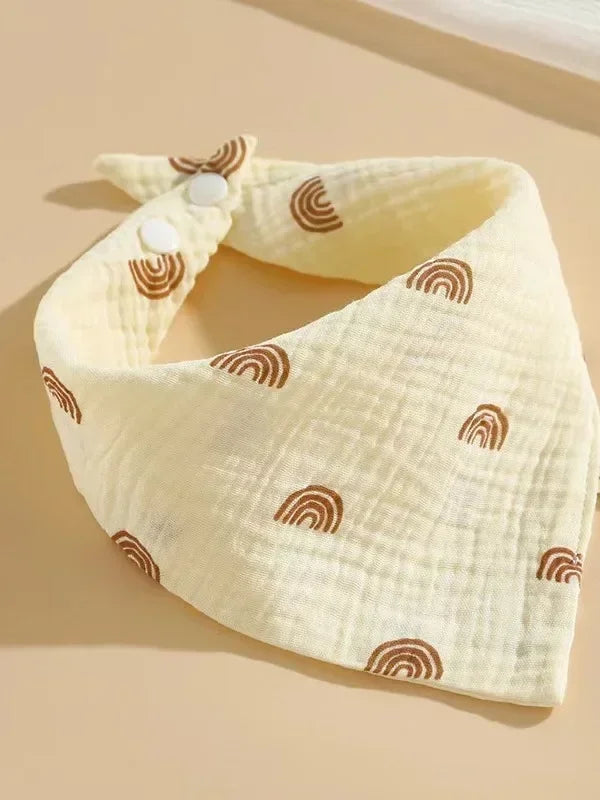 New Baby Cotton Soft Soothe Appease Square Towels Infant Color Matching Bandana Handkerchief Muslin Burp Cloths Feeding Bibs