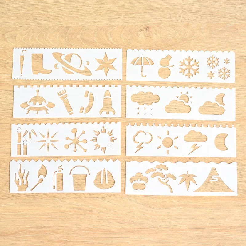 Journamm Finger Painting Kit Drawing Stencils Colorful Inkpad DIY Scrapbooking Creative Stationery Paint Tool School Supplies