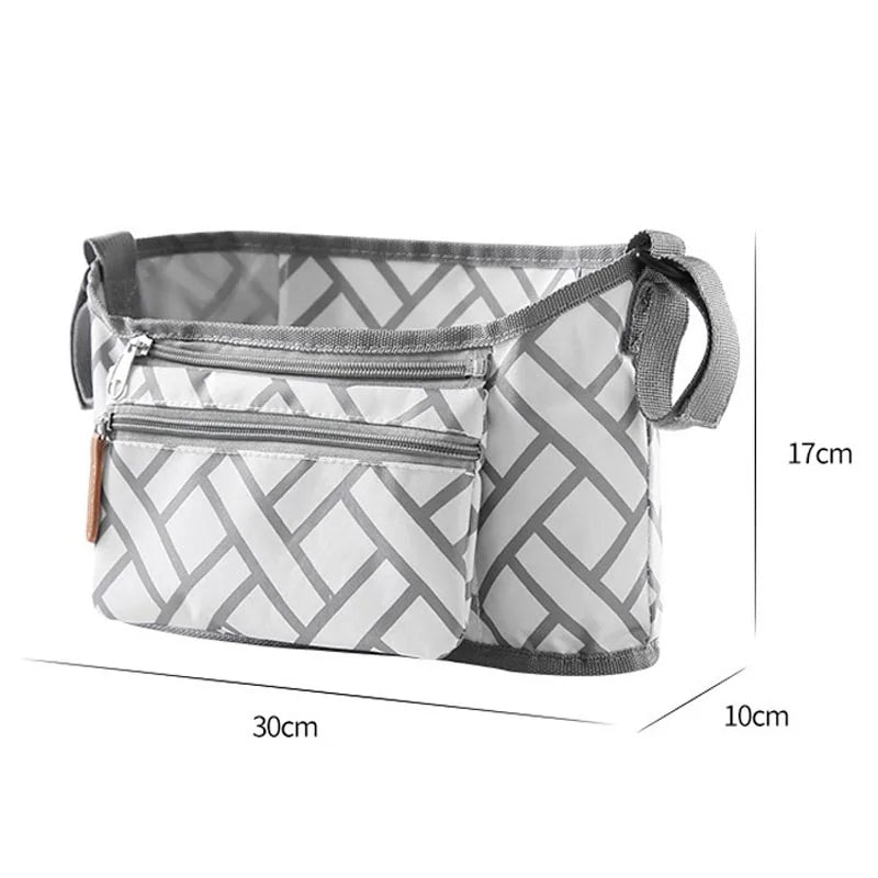 Baby Stroller Storage Bag Mummy Large Capacity Travel Hanging Bag Phone Bottle Holder Pram Diaper Bags Baby Stroller Accessories