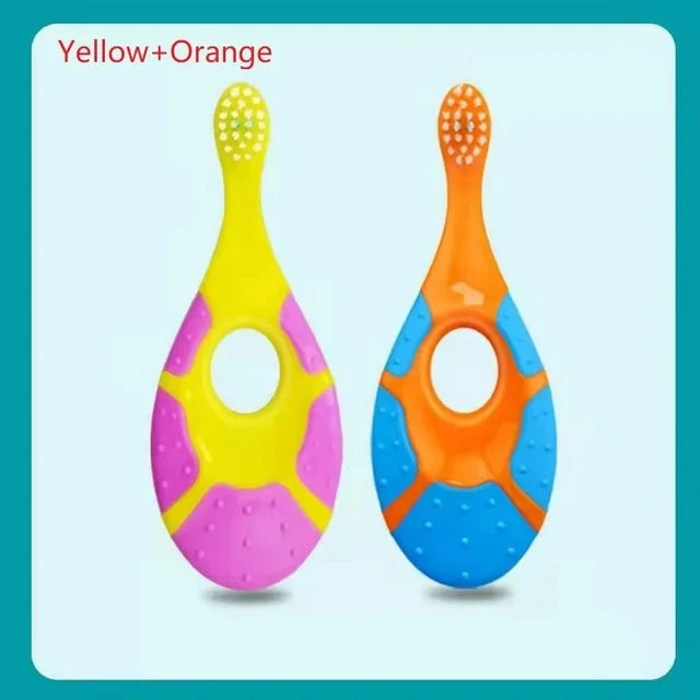 2PCS KidsToothbrush Children With Soft Bristles BPA-Free Toddler Toothbrush Training Deciduous Teeth Toothbrush