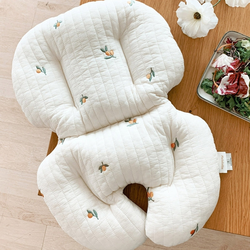 Thicked Baby High Chair Cushion Cartoon Print Baby Cushion Dinning Chair Pad Soft & Breathable Infant Stroller Mat A2UB