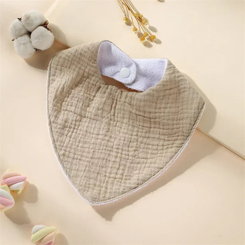 New Baby Cartoon Animal Triangle Bib Pure Cotton Waterproof Boy Girl Kid Printed Saliva Towel Newborn Infant Anti Spitting Cloth