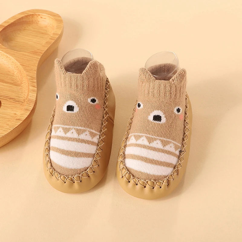 2025 New Born Baby Socks with Rubber Soles Infant Baby Girls Boys Shoes Spring Autumn Baby Floor Socks Anti Slip Soft Sole Sock