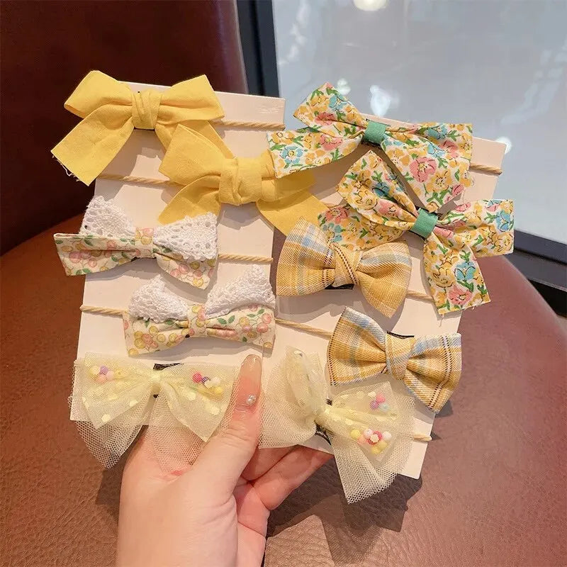 10pcs Hair Accessories Girls Scrunchies Aesthetic Lacos De Cabelo Infantil Bands Kids Bandeaux Elastiquec Headbands Bandes Cute