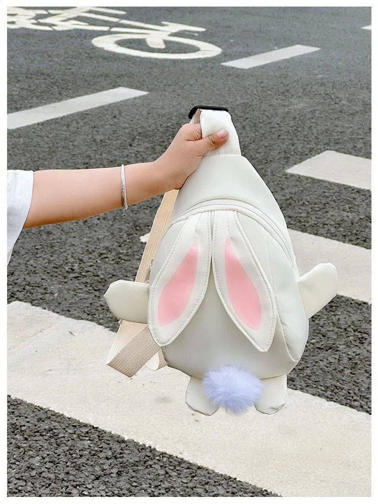 Fashion Children School Bags Bunny Portable Backpacks Kids Travel Rucksacks Cute Boys and Girls School Book Backpack Chest Bag