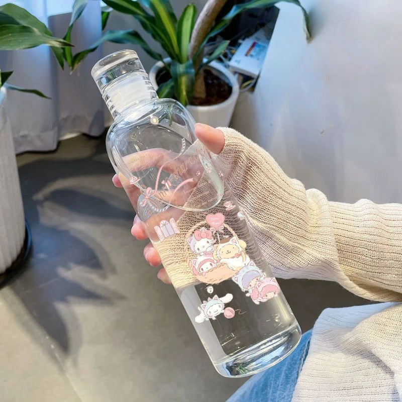 Hello Kitty High Capacity Water Bottle Fashion Sport Bottle Portable Travel Bottles Outdoor Fitness Sport Drinking Bottle Child