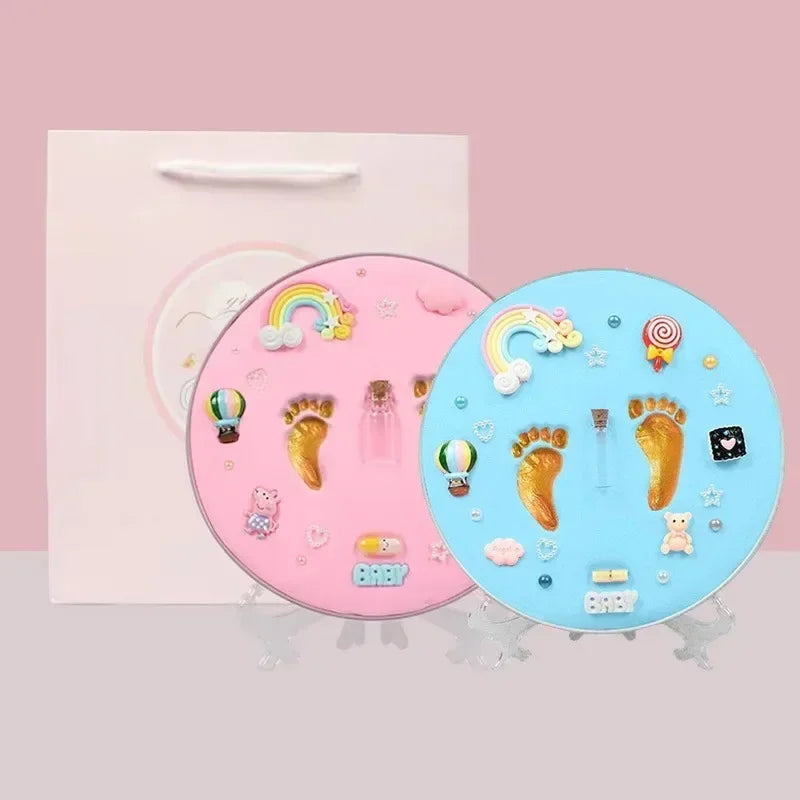 Clay DIY Baby Hand & Footprint Kit Keepsake Handprint Ornament Personalized Newborn Shower Registry Gifts for New Mom Parents