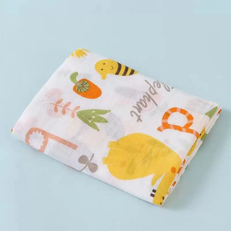 Baby Bath Towel Kids Bathrobe Child Blanket Wrap for Newborn Infant Toddler Boys Girls Gauze Cotton 110*110cm