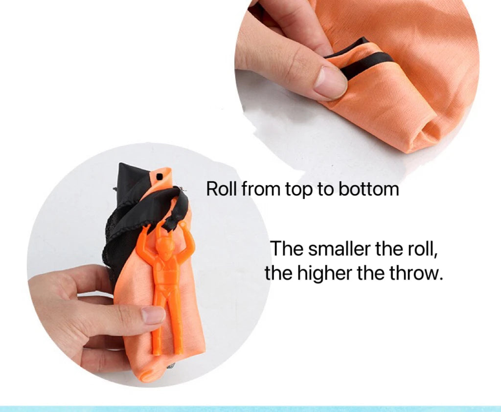 4Pc Hand Throwing Parachute Children Mini Parachute Outdoor Beach Toy Educational Parent Child Entertainment Toys