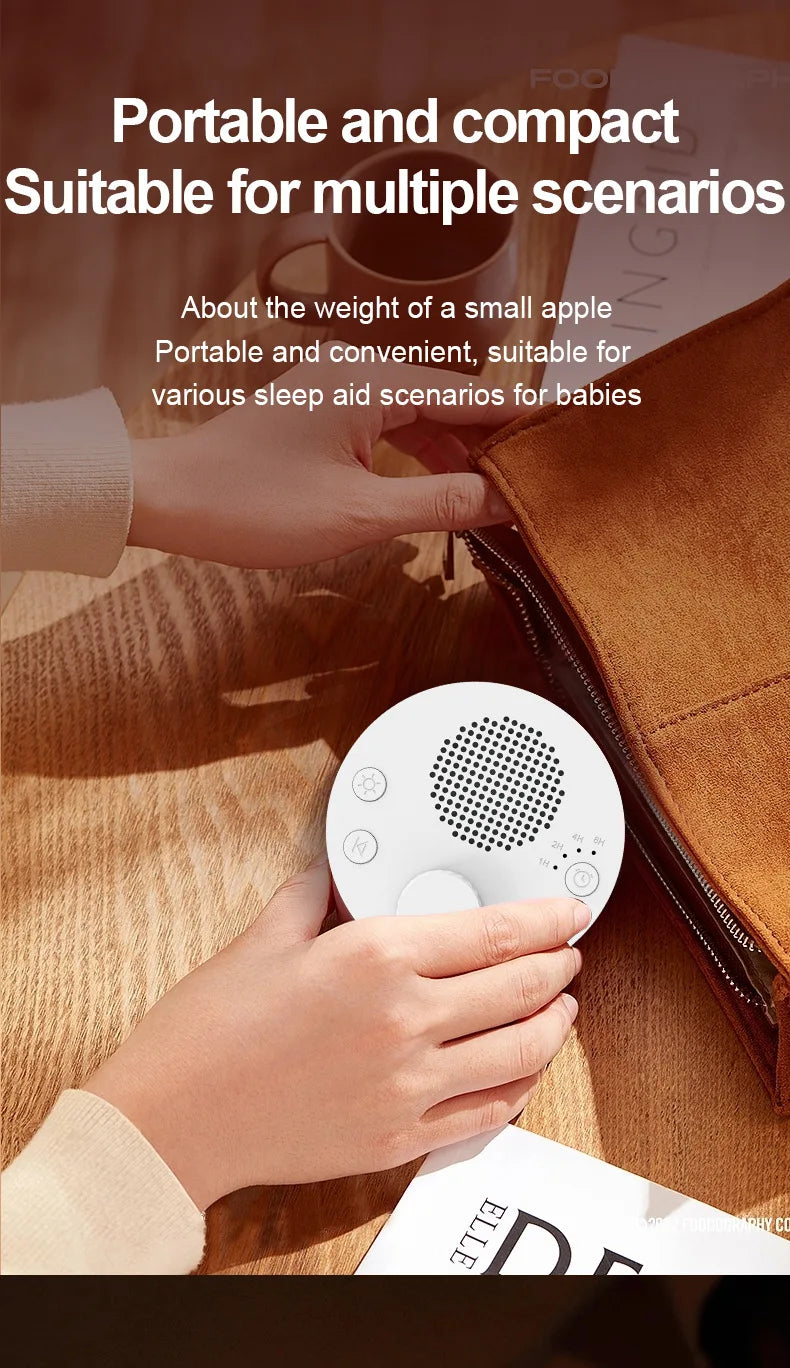 White Noise Machine with Warm Light 24 Natural Sounds Sleep Aid Deep Relaxation Soothing Sleep Aid Equipment