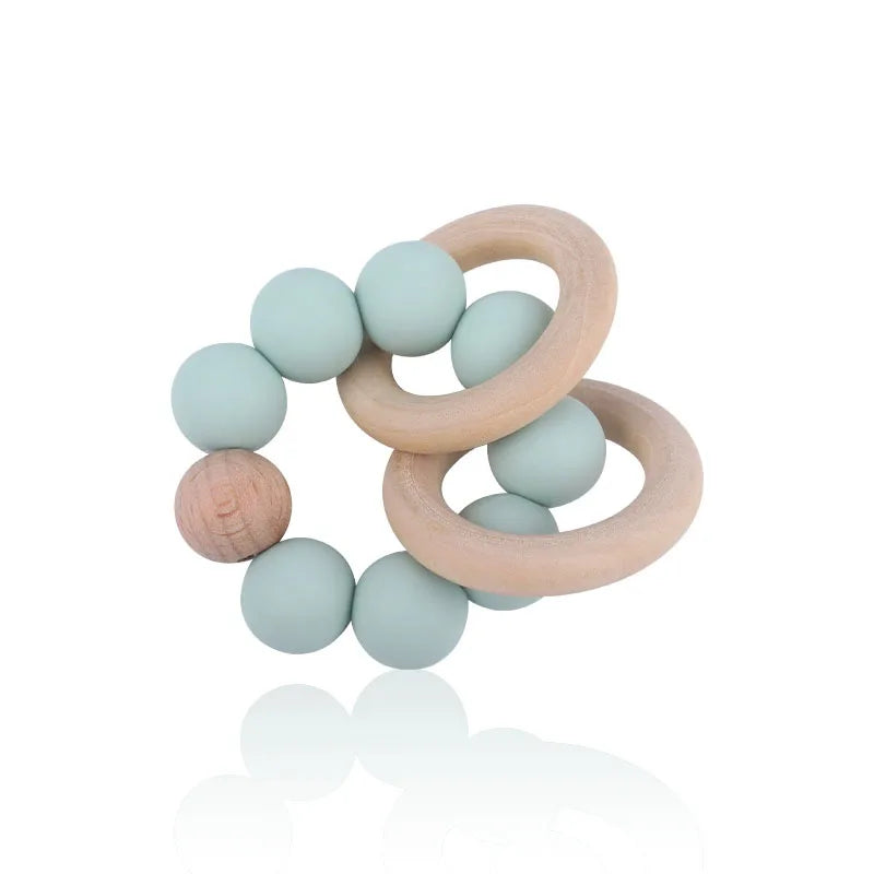 Teethers for Baby Teething Toy Silicone Bead Chew Newborn Bath Bébé Accessories Mordedores De Silicona Para Silicone toys