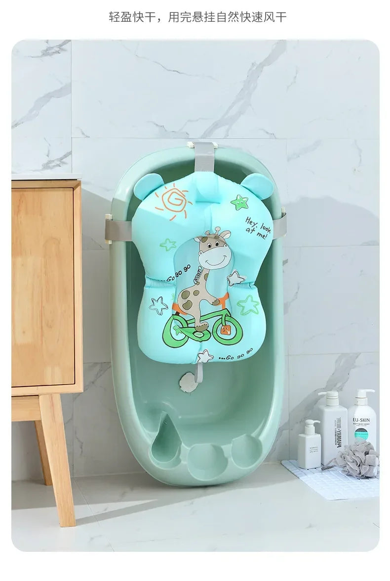 Baby Bathtub Bath Seat Support Mat bath And Shower Air Cushion Bed Non-Slip Bathtub Mat Newborn Bebe Safety Security Bath Seat