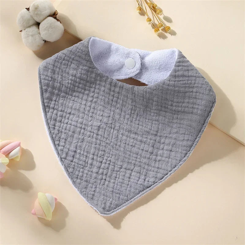 New Baby Cartoon Animal Triangle Bib Pure Cotton Waterproof Boy Girl Kid Printed Saliva Towel Newborn Infant Anti Spitting Cloth