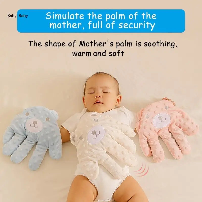 Cartoon Baby Sleep Aid Soothing Pillow Comforting Hand Detachable with Remote for Comfortable Newborns Sleeping