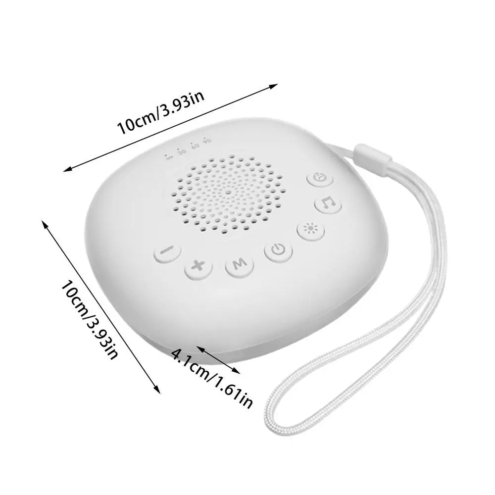 White Noise Machine Portable Sleep Calming Accessories USB Rechargeable Sleep Aid Soother For Bedroom Nursery Travel Meditation