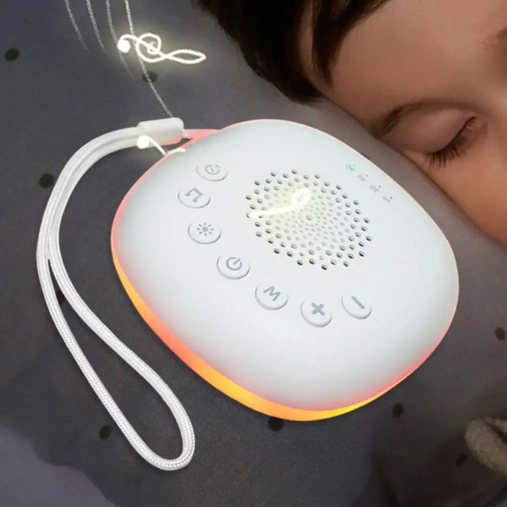 White Noise Machine Portable Sleep Calming Accessories USB Rechargeable Sleep Aid Soother For Bedroom Nursery Travel Meditation