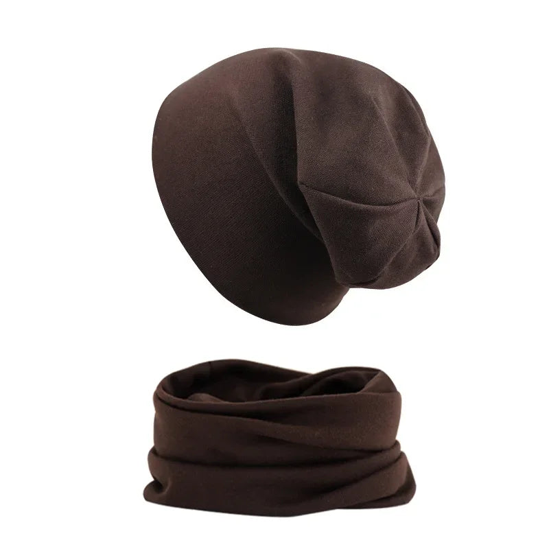 2pcs New Baby Hat Scarf Autumn Winter Soft Elastic Beanie Hats Cotton Newborn Bonnet Warm Accessories Set Boys Girls Hip Hop Cap