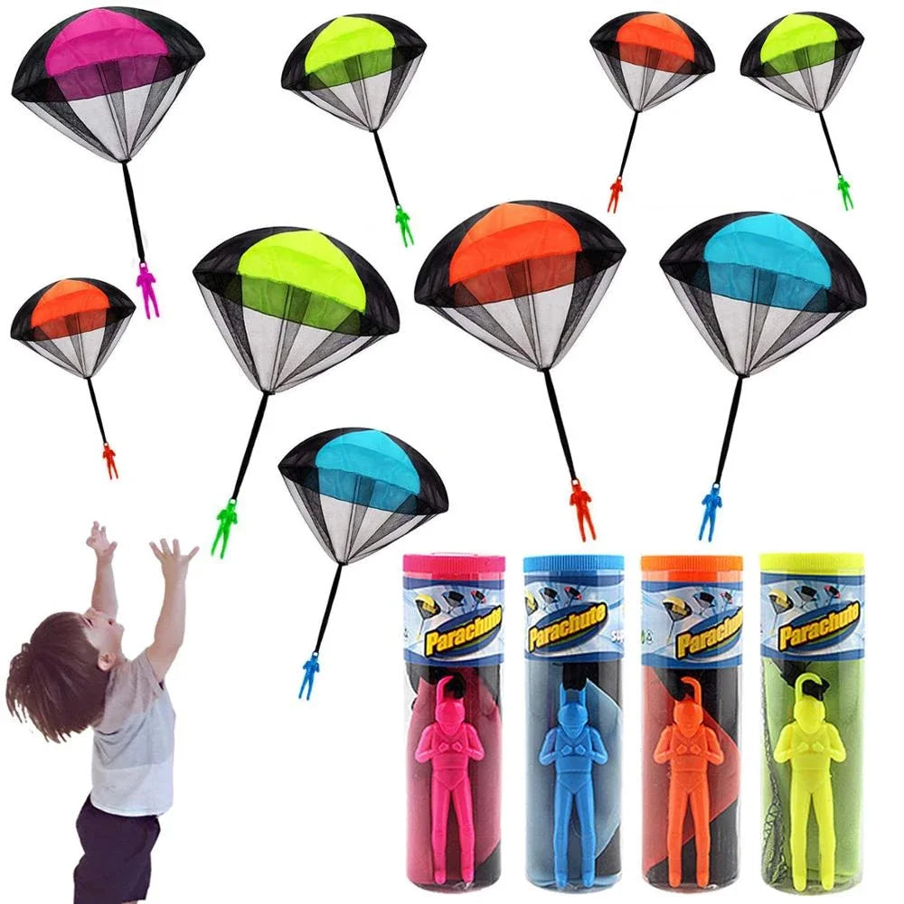 4Pc Hand Throwing Parachute Children Mini Parachute Outdoor Beach Toy Educational Parent Child Entertainment Toys