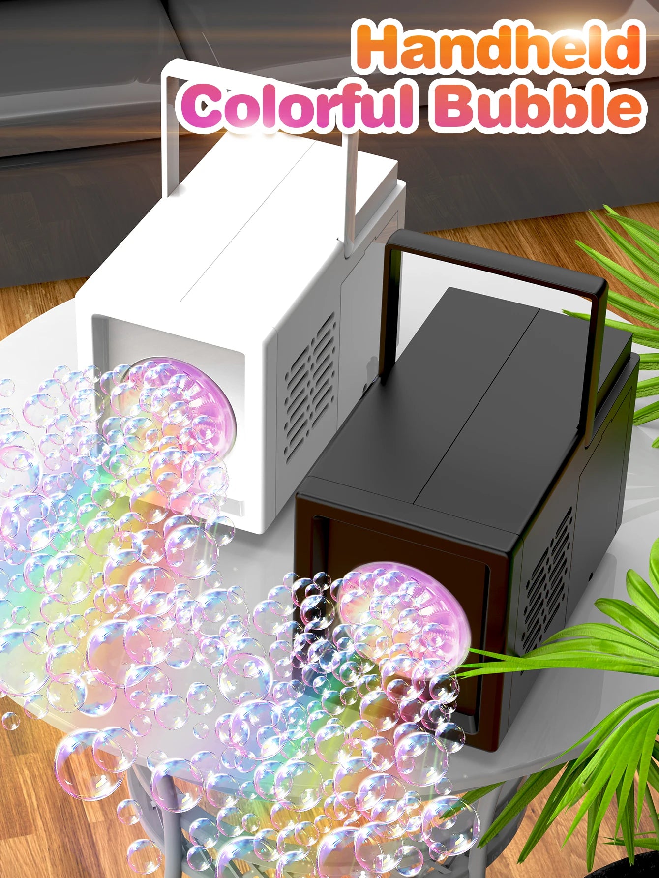 10 Hole Stage Outdoor Bubble Blowing Toy Kindergarten Handheld Small Double Hole Bubble Machine without Battery and Bubble Water