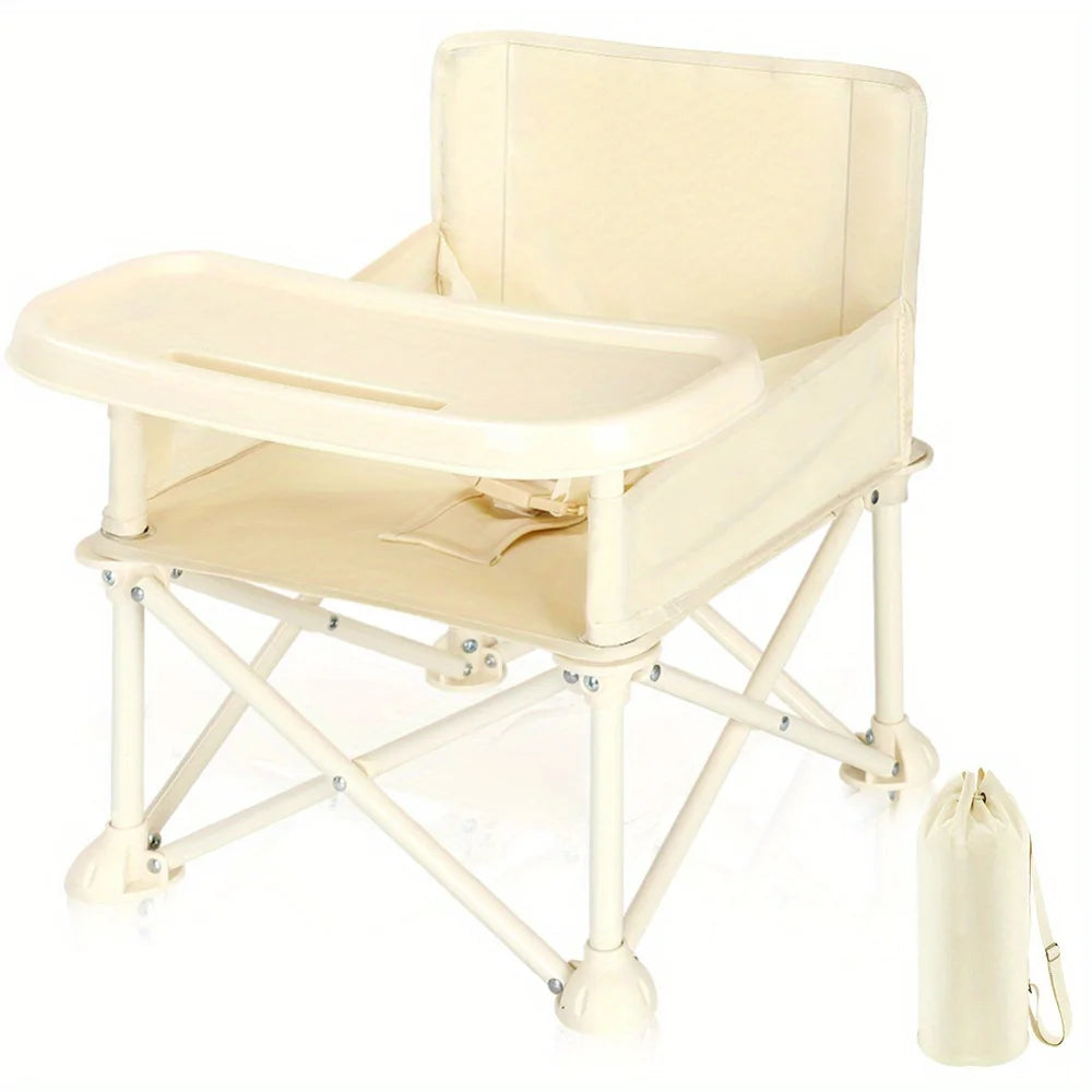 Stylish and Durable High Chair with Adjustable Footrest and Detachable Cushion for Comfortable Feeding, Perfect for Growing Babi