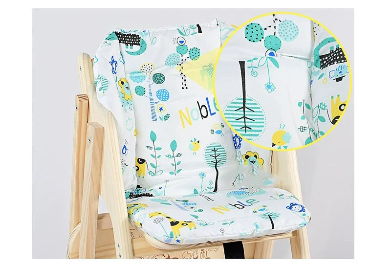Baby Kids Highchair Cushion Pad Mat Booster Seats Cushion Pad Mat Feeding Chair Cushion Pad Stroller Cushion Mat Cotton Fabric