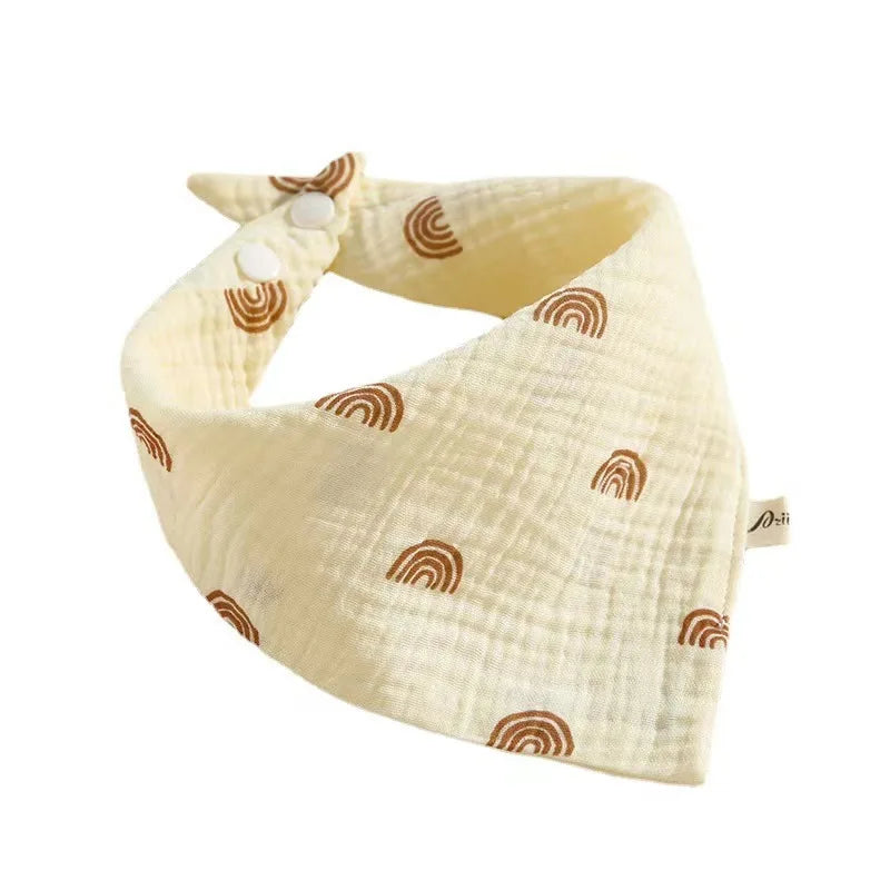 New Baby Cotton Soft Soothe Appease Square Towels Infant Color Matching Bandana Handkerchief Muslin Burp Cloths Feeding Bibs