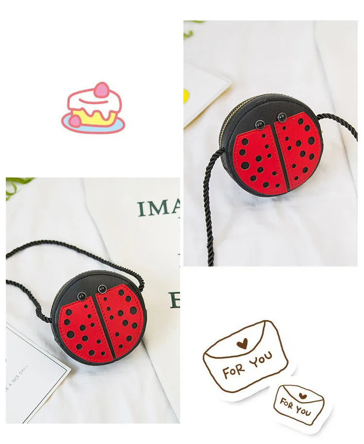 Cartoon Cute Kids Mini Bags for Toddler Bee / Ladybug / Snail Crossbody Bag Adorable Baby Children's Small Handbags Gift