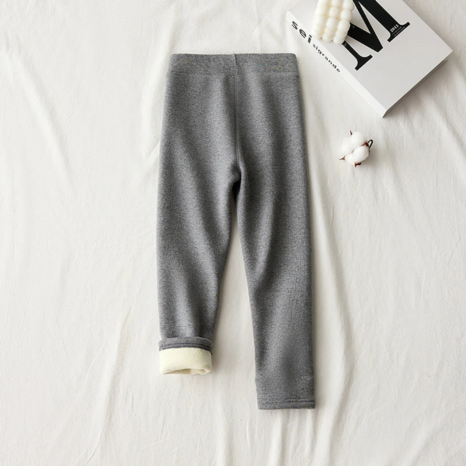 Thickened and Warm Girls Winter Fleece Long Pants Children Comfort Soft Leggings Kids Fashion Outerwear Bottoms School Clothes
