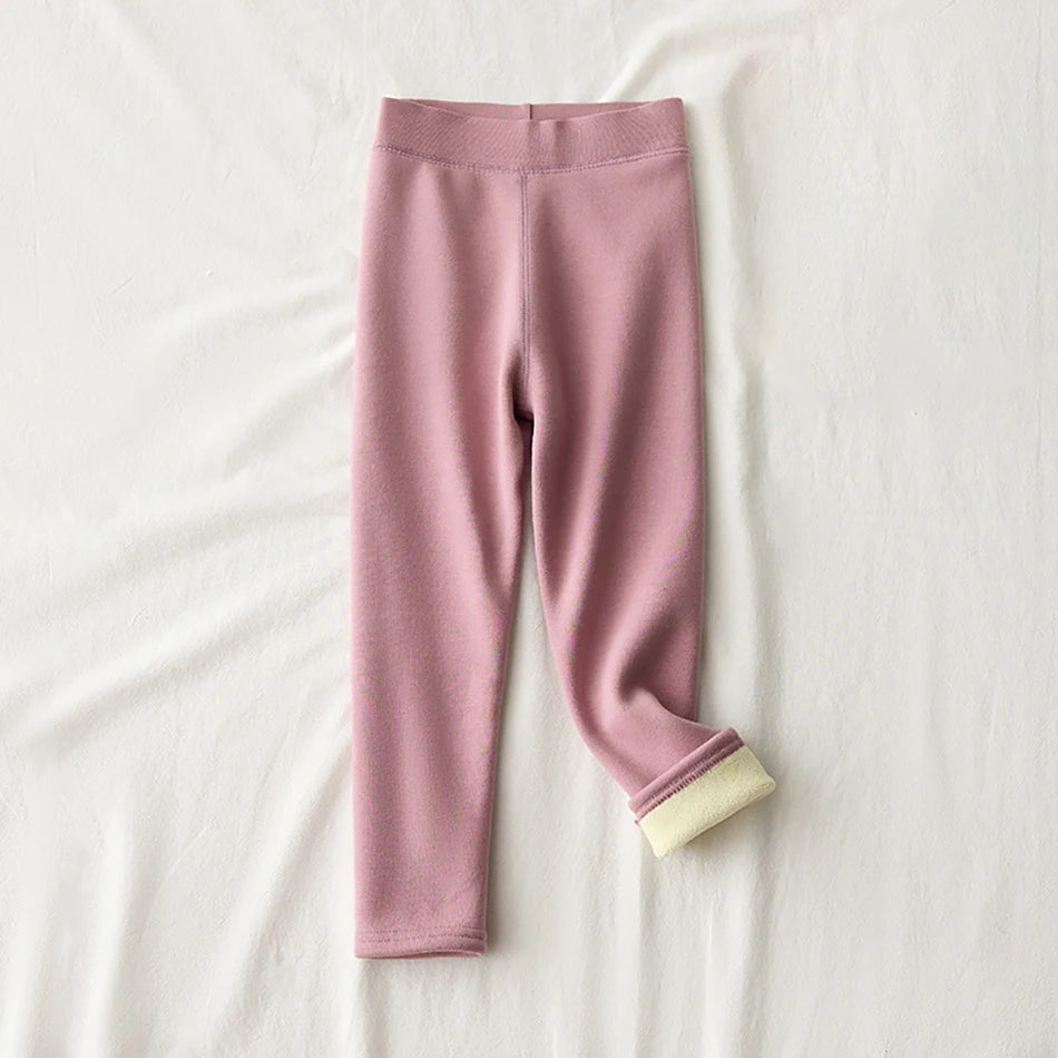 Thickened and Warm Girls Winter Fleece Long Pants Children Comfort Soft Leggings Kids Fashion Outerwear Bottoms School Clothes