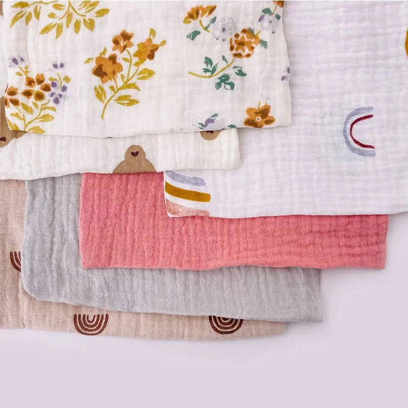 Printed Flower Mommy Bag Baby Diaper Bag Cotton Nappy String Pocket Stroller Carry Pack Travel Outdoor Diaper Storage Bag