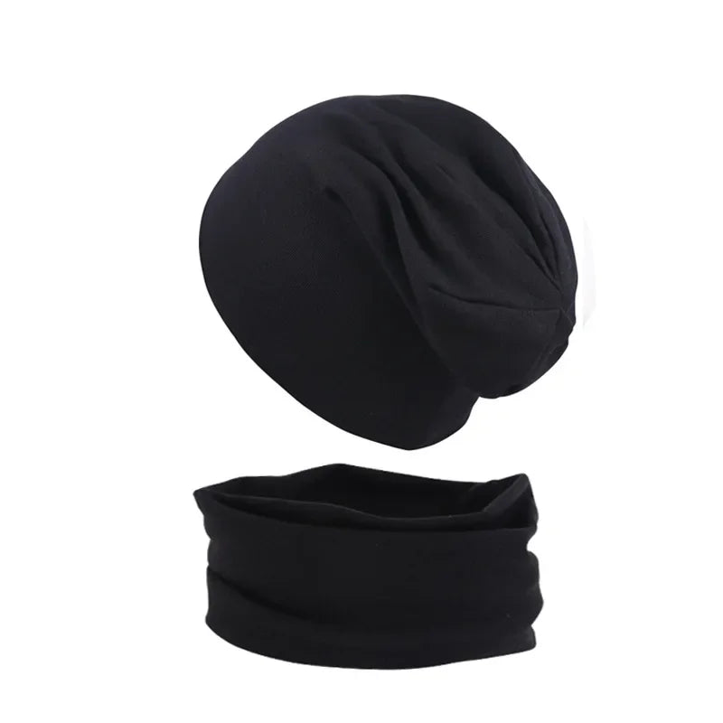 2pcs New Baby Hat Scarf Autumn Winter Soft Elastic Beanie Hats Cotton Newborn Bonnet Warm Accessories Set Boys Girls Hip Hop Cap