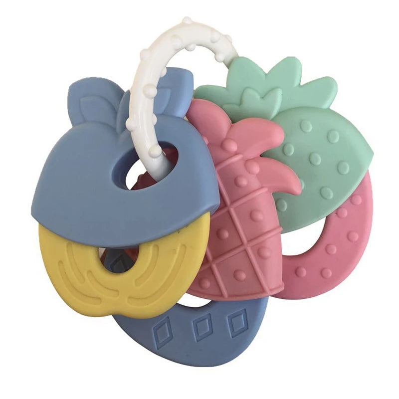 Baby Development Toys 0 6 12 Months Sensory Baby Teether Rattle Hand Grip Toys Soft Teething Educational Toys Games For Babies