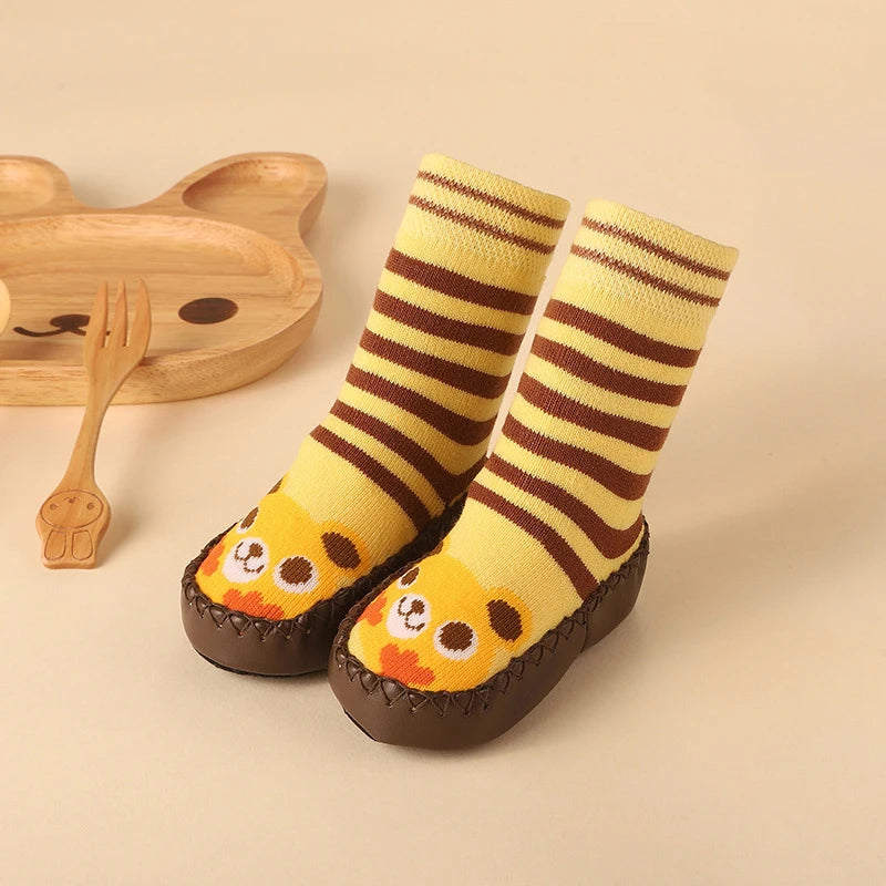 2025 New Born Baby Socks with Rubber Soles Infant Baby Girls Boys Shoes Spring Autumn Baby Floor Socks Anti Slip Soft Sole Sock