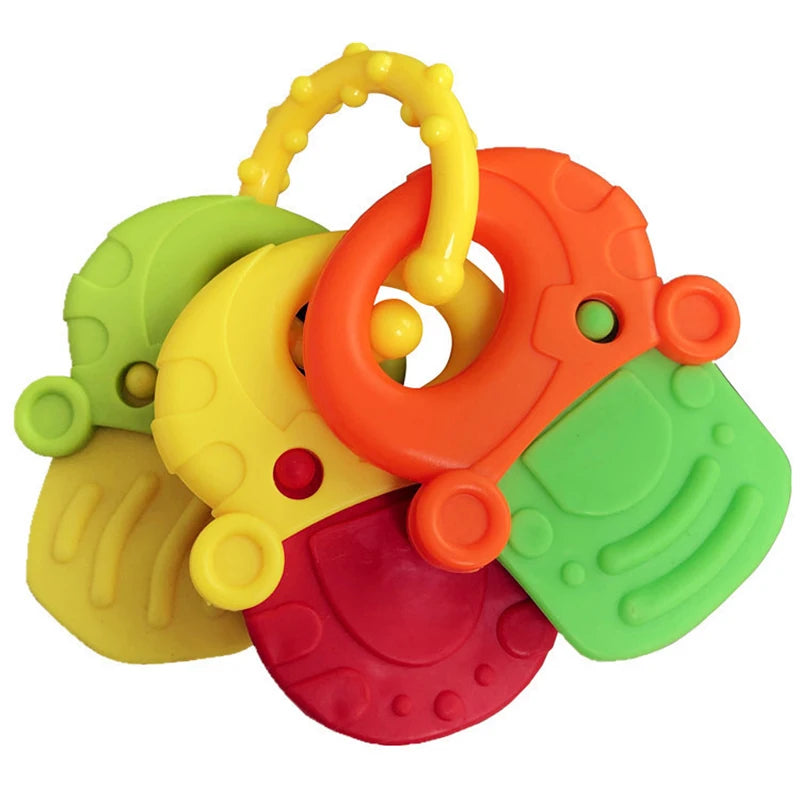 Baby Development Toys 0 6 12 Months Sensory Baby Teether Rattle Hand Grip Toys Soft Teething Educational Toys Games For Babies