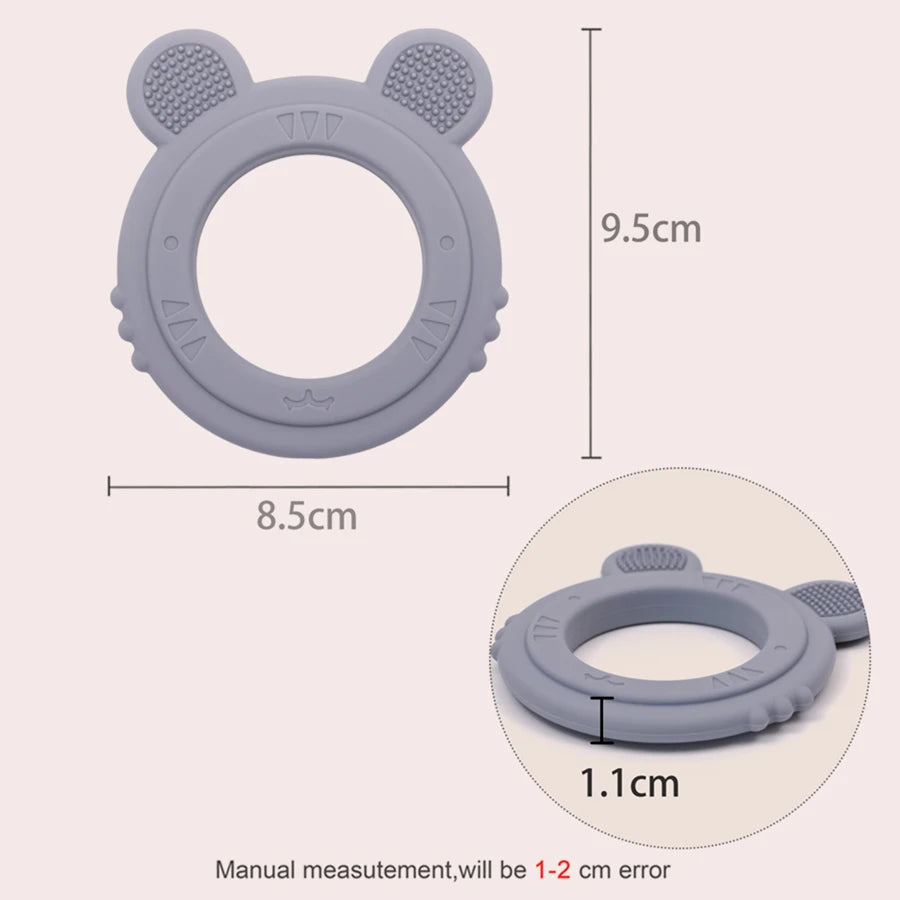 1Pcs Baby Teether Silicone Toy BPA Free Cartoon Rabbit Nursing Teething Gifts Baby Health Molar Chewing Newborn Accessories Toy