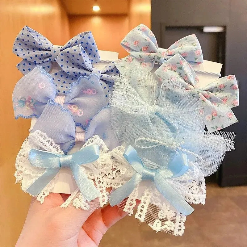 10pcs Hair Accessories Girls Scrunchies Aesthetic Lacos De Cabelo Infantil Bands Kids Bandeaux Elastiquec Headbands Bandes Cute