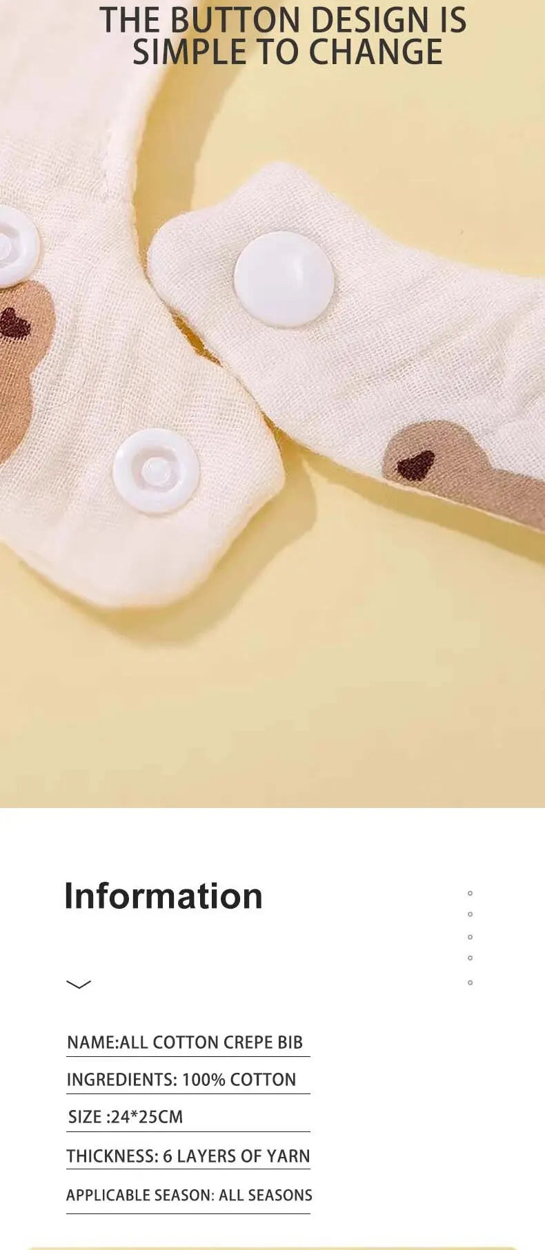 Wholesale Pure Cotton Printed Six-layer 360 Rotatable Baby Feeding Bibs Toddler Saliva Towel Infant Gauze Baby Bib