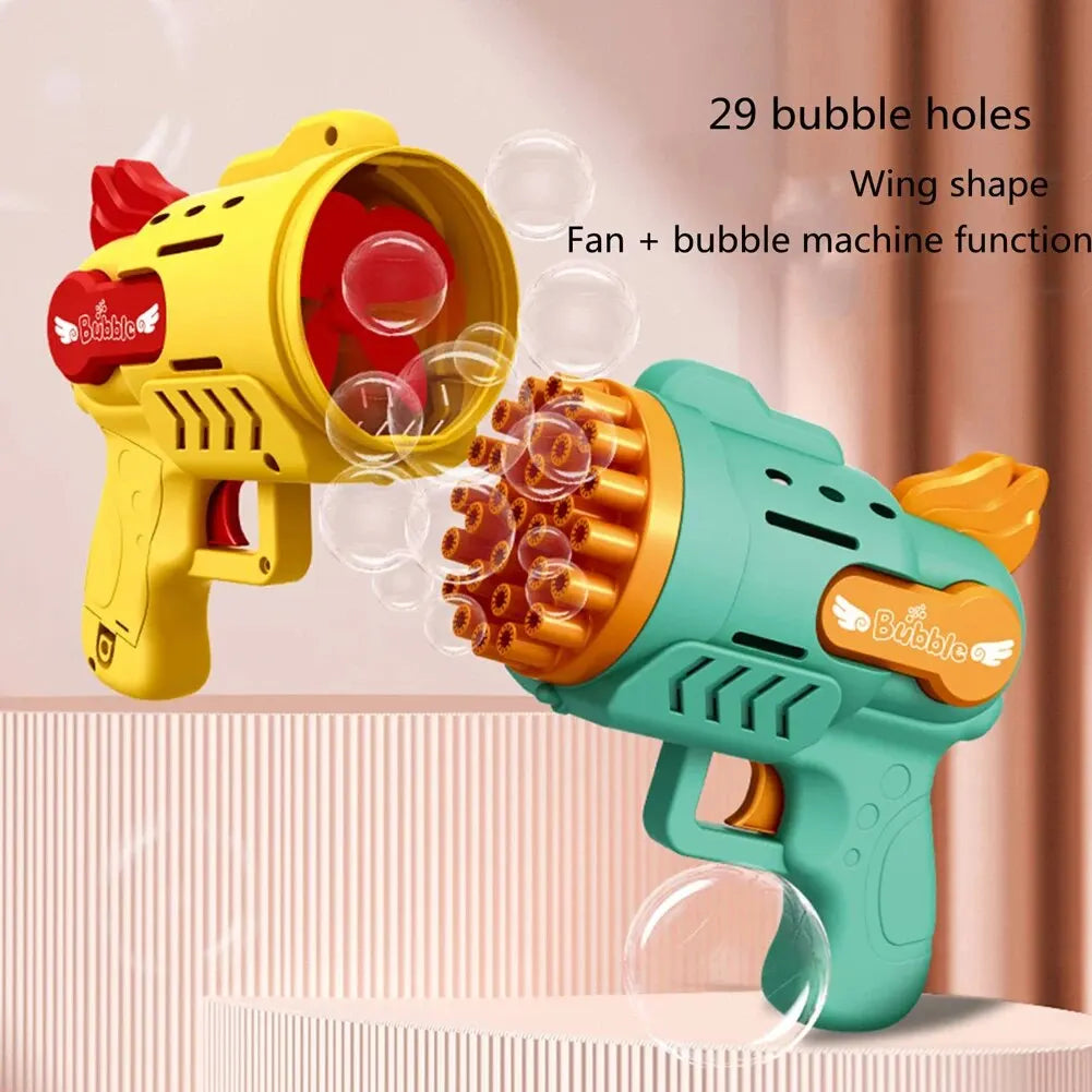 Bubble Gun Kids Toys Electric Automatic Soap Rocket Bubbles Machine Outdoor Wedding Party Toy LED Light Children Birthday Gifts