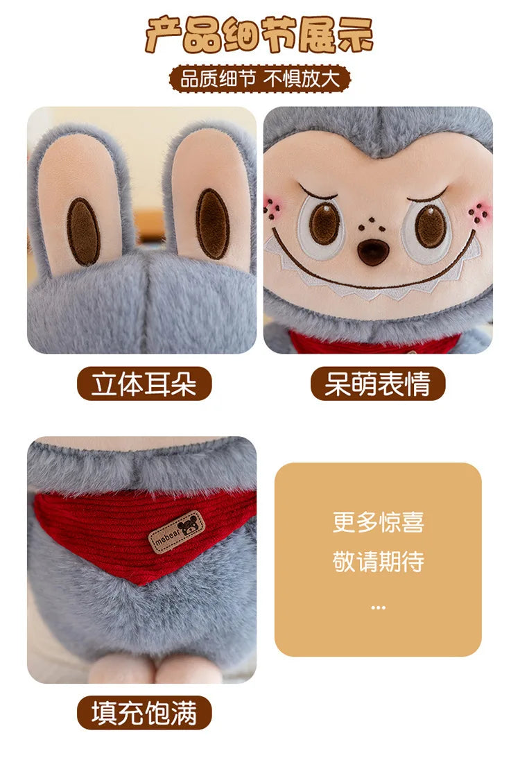 Rabbit Labubu Plush Toy Cartoon Cute Doll Cloth Doll Childrens Accompany Sleeping Soft Plush Pillow Doll Birthday Gift Kids Toys
