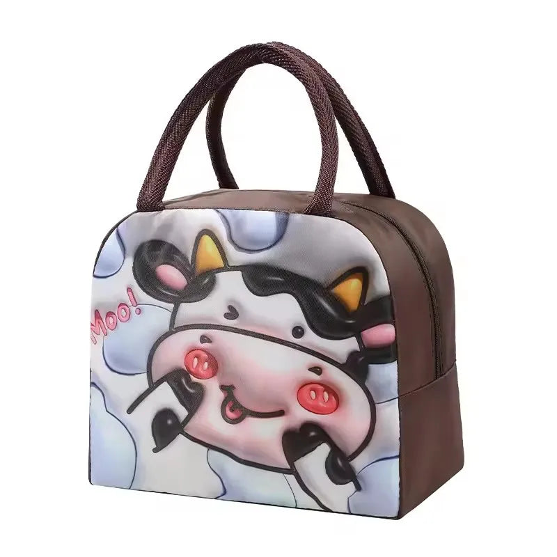 Kids Lunch Bag for School Portable Thermal Bag Children Cartoon Insulated Lunch Bag Cooler Bento Pouch Dinner Container Handbags