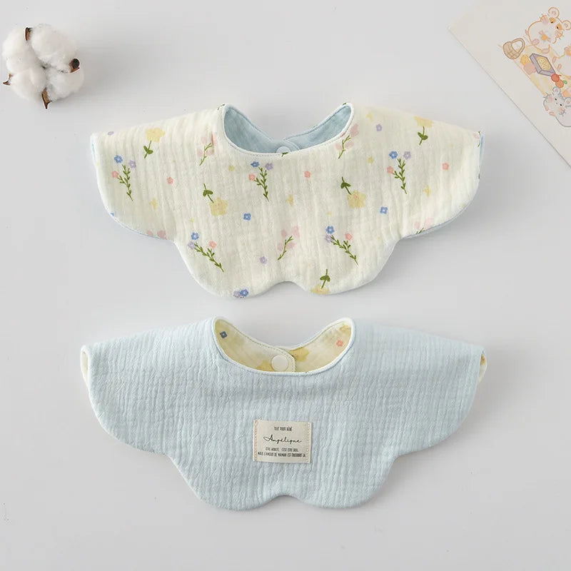 New Cute Cotton Baby Feeding Drool Bib Infants Two-sided Usable Saliva Towel Soft Burp Cloth For Newborn Toddler Kids Bibs