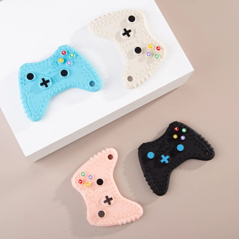 Creative Silicone Baby Teething Toys Remote Control Game Controller Silicone Teething Toy for Babies 6-12 Months Gifts