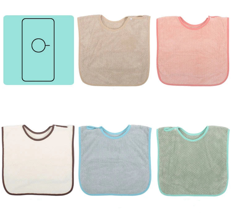 Kids Feeding Eating Apron Baby Saliva Towel Waterproof Infant Bibs Boys Girls Ruffle Towel Toddler Newborn Burp Cloths Water