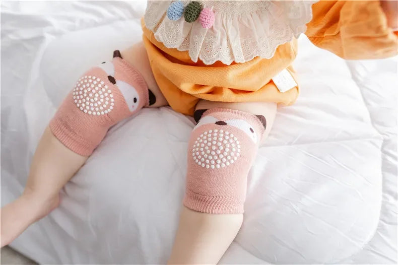 0-3 Years Cotton Baby Knee Pad Girls Boys Anti-slip Knee Pads Newborn Protector Crawling Elbow Cushion Kid Leging Kneecaps