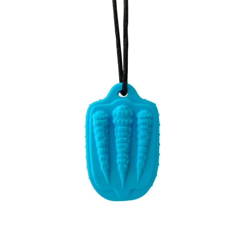 Baby Silicone Teether Kids Chew Necklace Sensory Chewy Pendant Teething Toys for Autism ADHD Special Needs