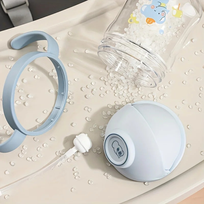 250ml/8oz Cute Cartoon Straw Cup with Handle, Gravity Ball, Sippy Cup, Perfect Water Bottle Gift for Outdoor Daily Use