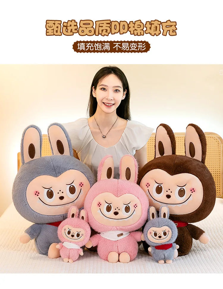 Rabbit Labubu Plush Toy Cartoon Cute Doll Cloth Doll Childrens Accompany Sleeping Soft Plush Pillow Doll Birthday Gift Kids Toys